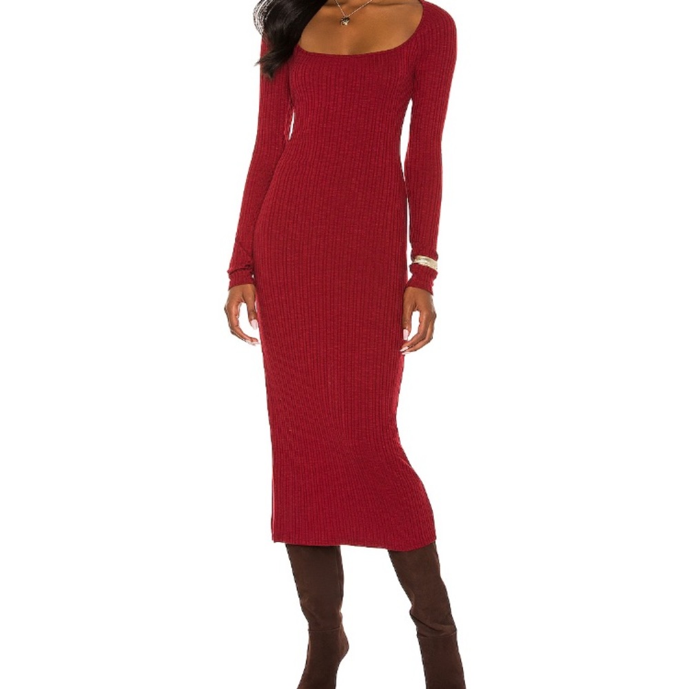 House of Harlow 1960 x REVOLVE's Sultry Rianne Dress Knit In Sangria Size S